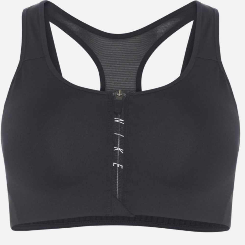 Nike Shape Dri Fit Front Zip Sports Bra Neon Green